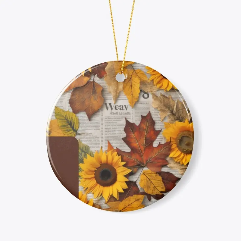 Decoupage Leaves And Sunflowers